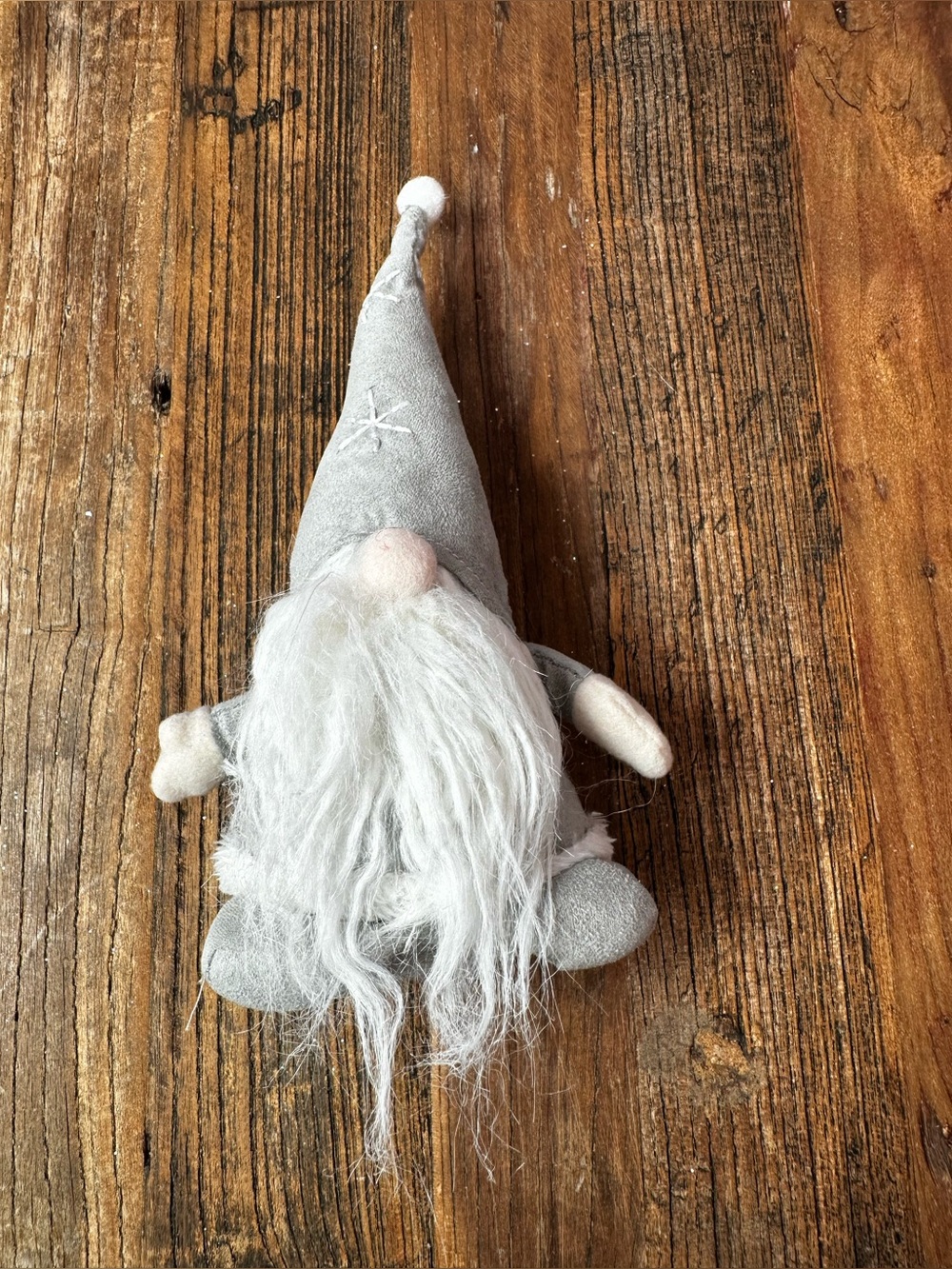 Grey Gnome Plush Holiday Accent - Unbranded
